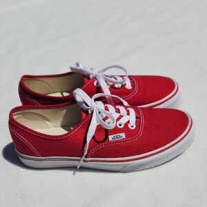 Vans Authentic Low Top Sneakers – Racing Red Size 7.5